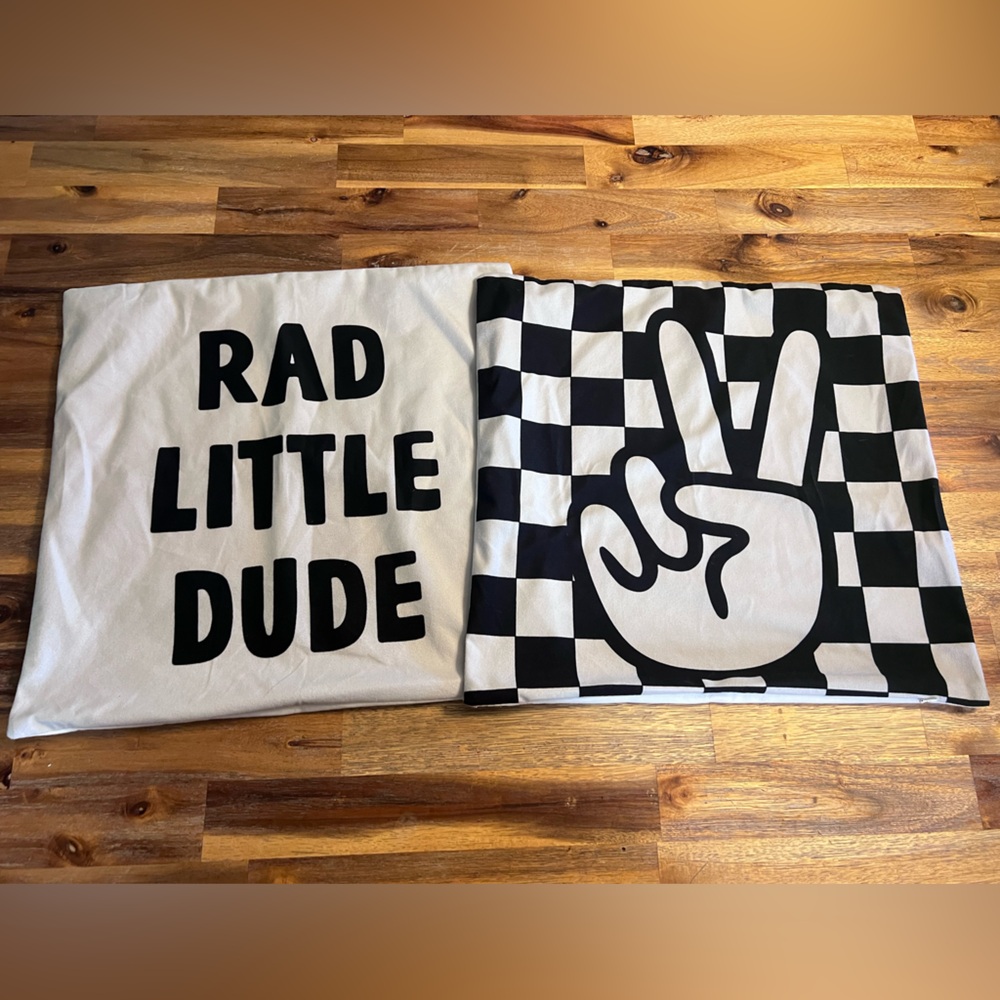 Two square pillow cases